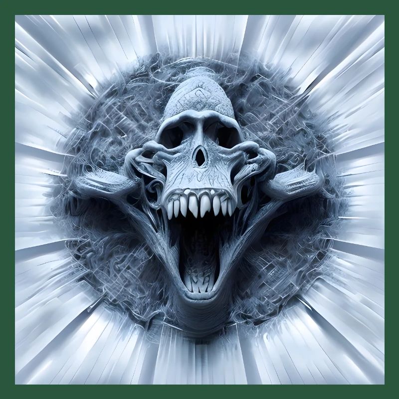 Affenschädel, Monkey Skull, Schädel, Digital Art