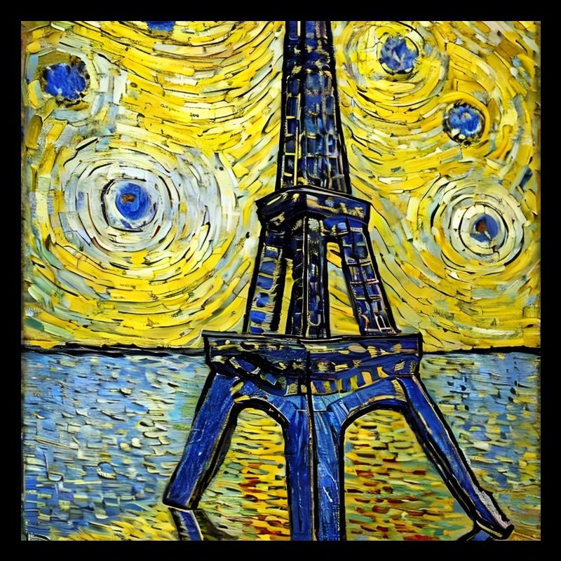 Paris Eiffelturm van gogh
