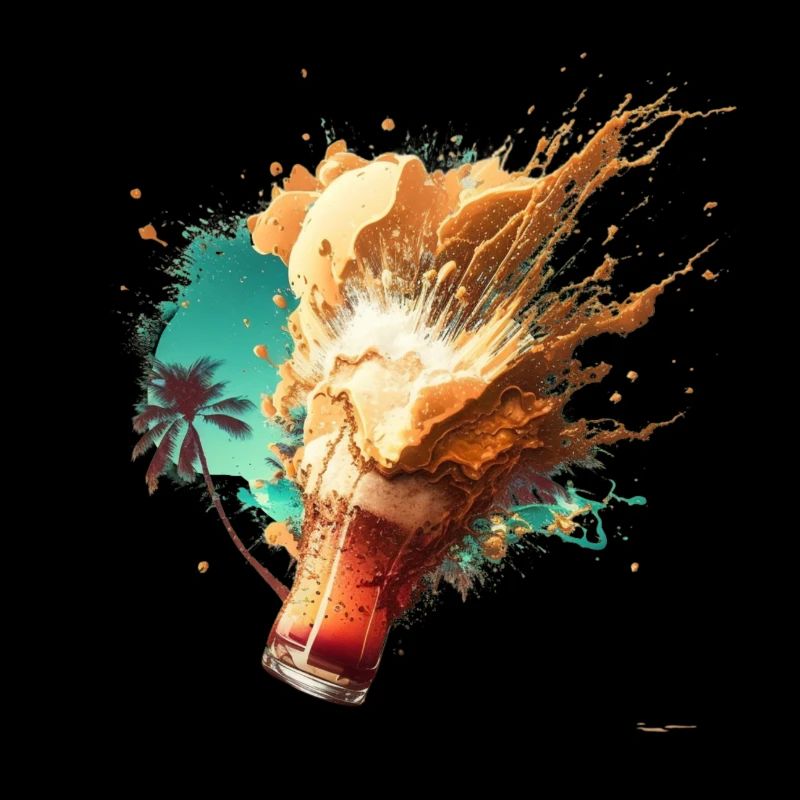 Bier Schaum Explosion im Sommer
