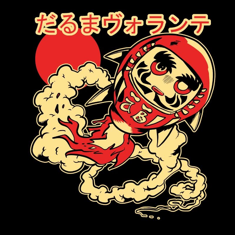 Fliegende Daruma-Puppe