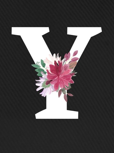 Letter y floral