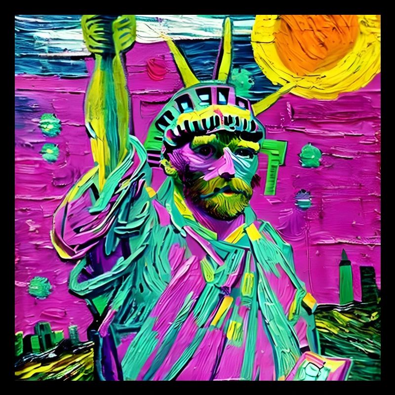 statue de la liberté van gogh
