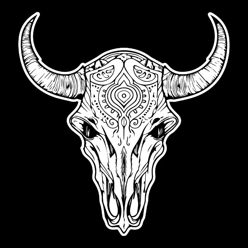 Crâne de vache Boho