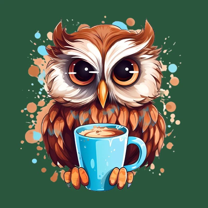 Niedliche Wachsame Eule | Nachtschwärmer Eule