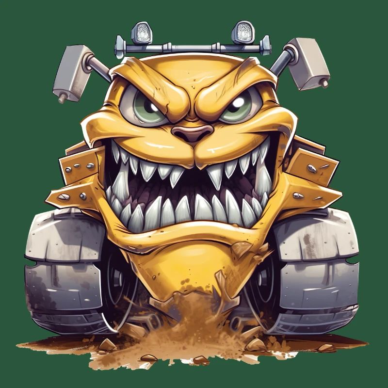 Aggressive construction machine shows its teeth