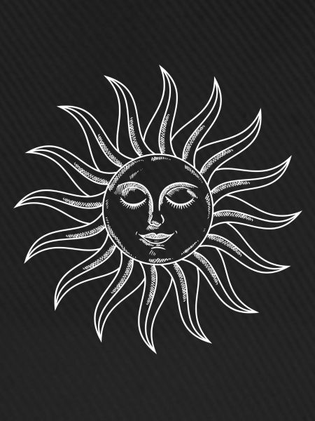 Hellig geometri Yoga Sol ansigt gaveide