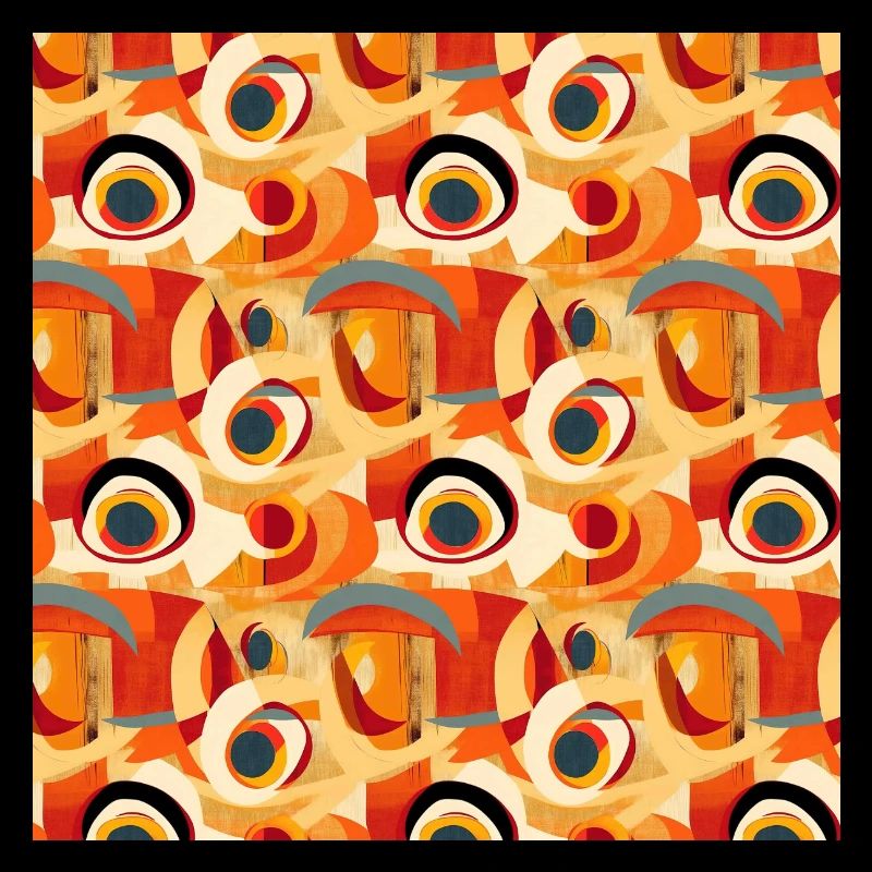 Abstract Seamless Pattern Shapes Lines Modern Art