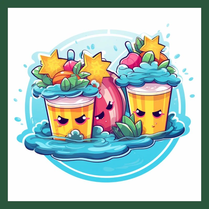 Cheerful Pool Party with Inflatable Fun