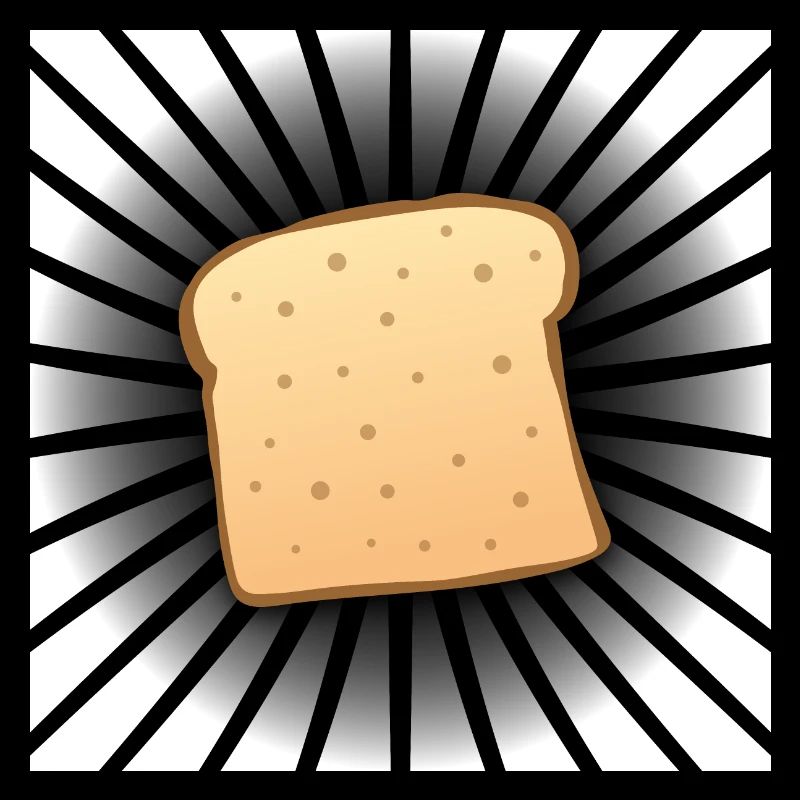 Funny Comic Butter Toast Slice Cool Toast Bread