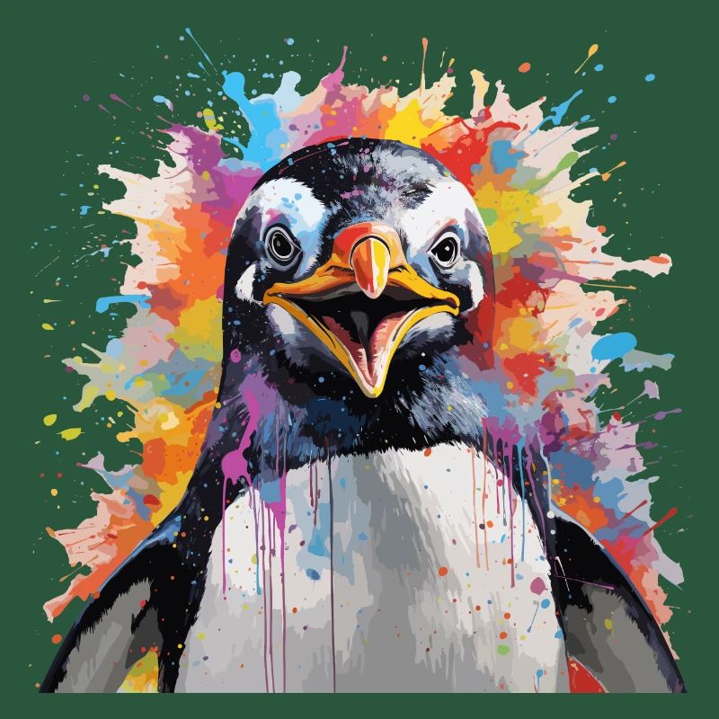 der bunte Pinguin