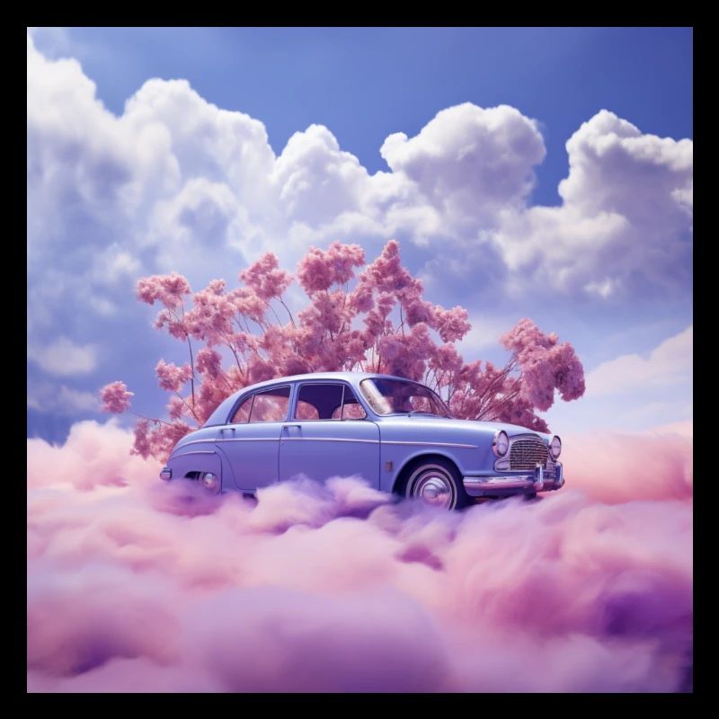 Auto über den Wolken