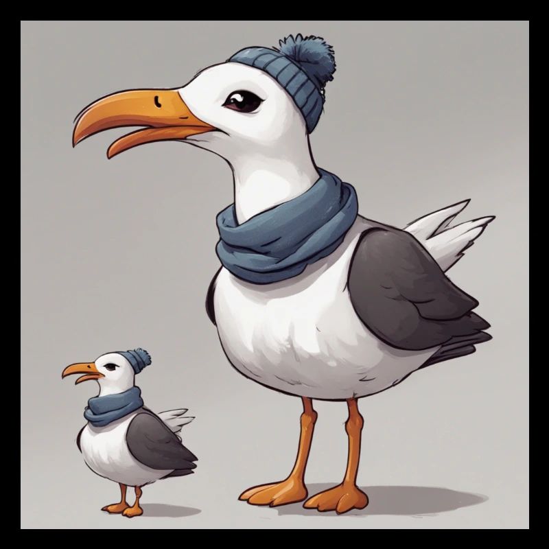 Mouette avec écharpe