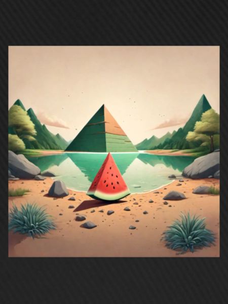 Melone mit Pyramide