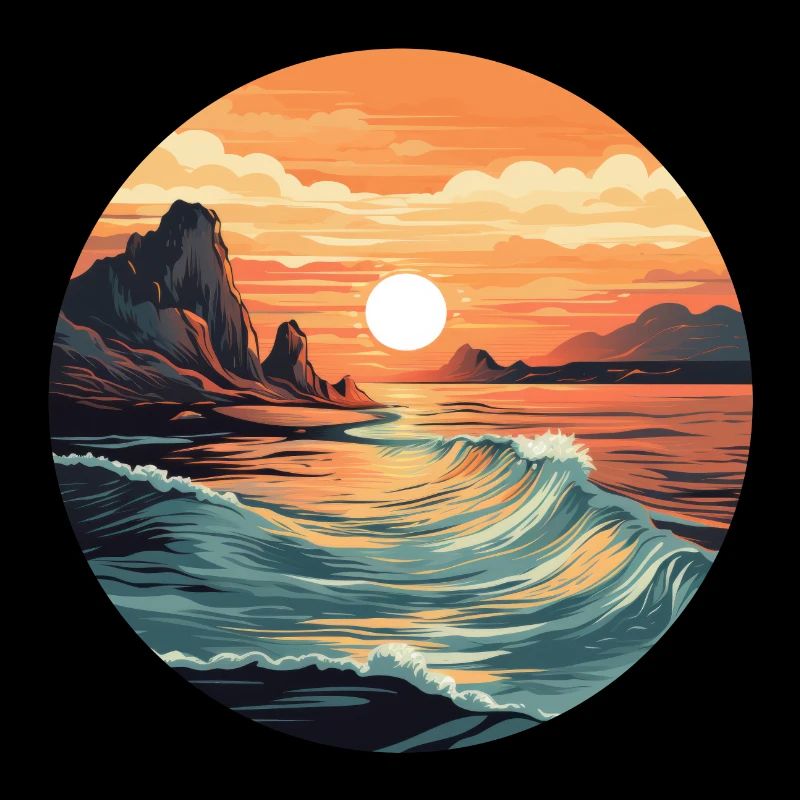 Coucher de soleil le matin