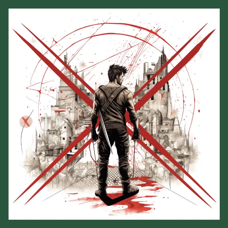 Comic Style "Red X"
