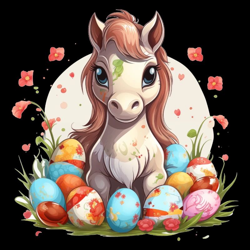 Ostereier mit Pony