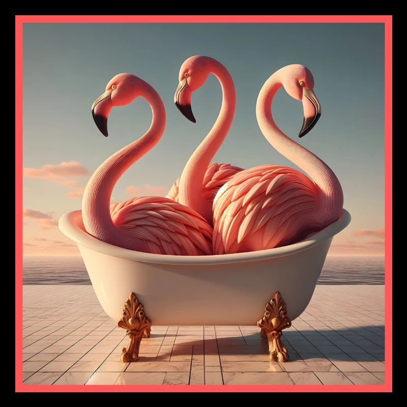 Flamingos in der Badewanne