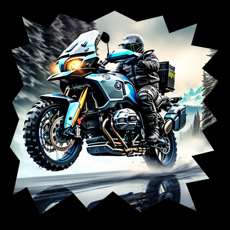 Motorcycle wet road surface