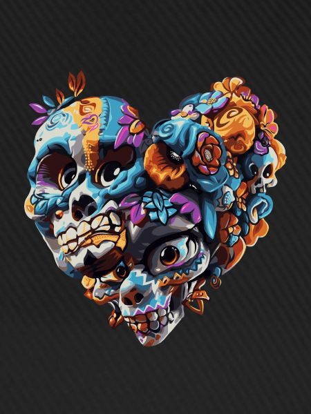 Heart skull