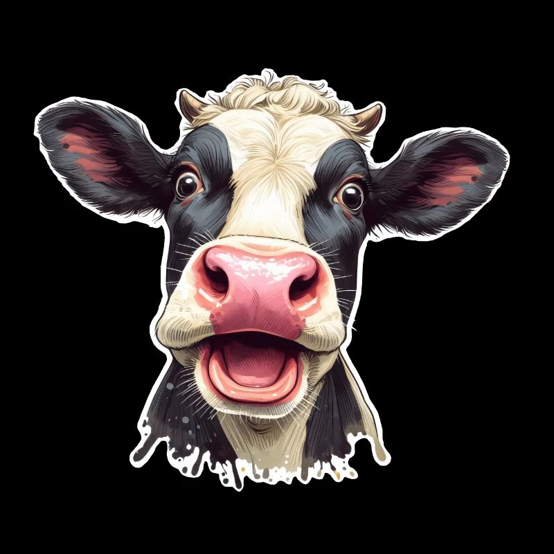Vache effrayée