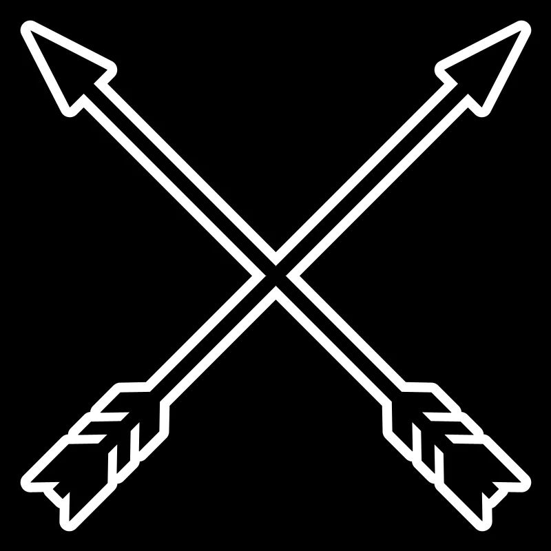 Crossed Arrows With Frame Vector