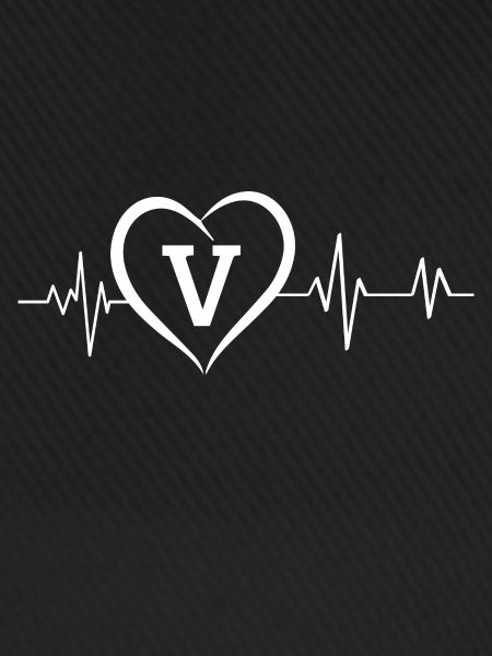heartbeat letter V