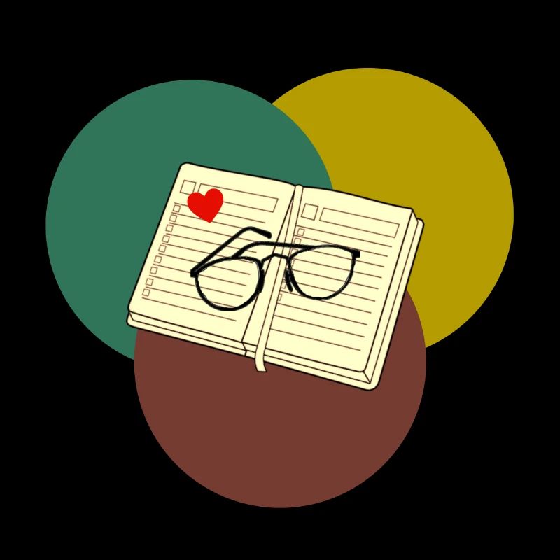 Autor, Buch und Brille