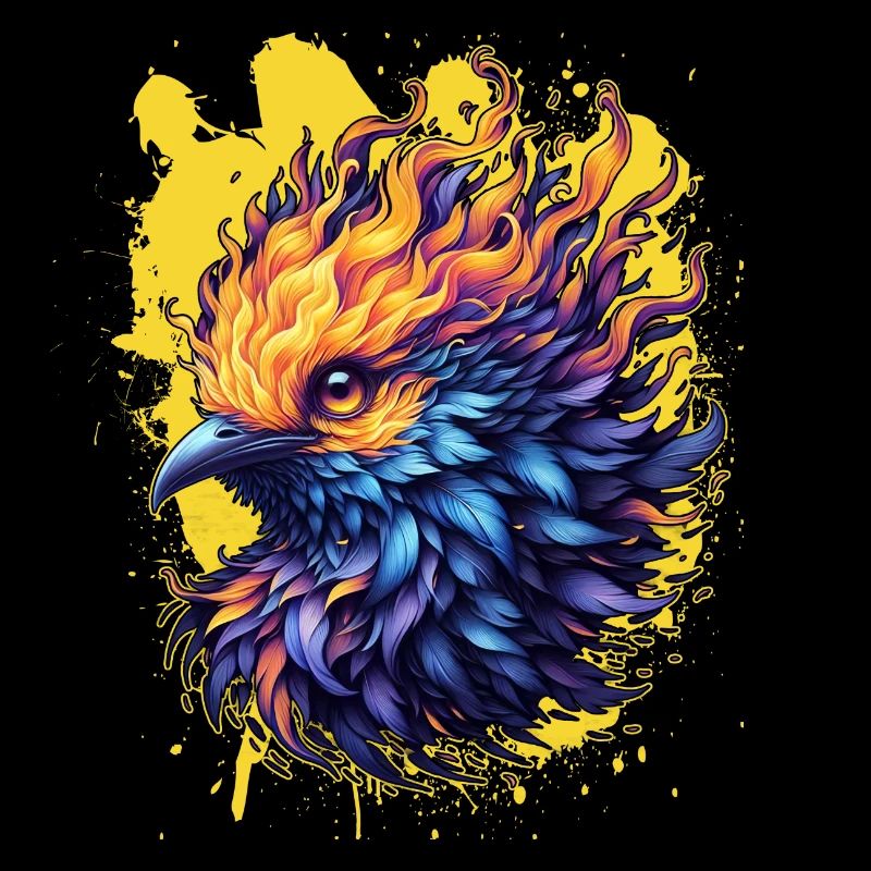 Oiseau Phénix ardent Art