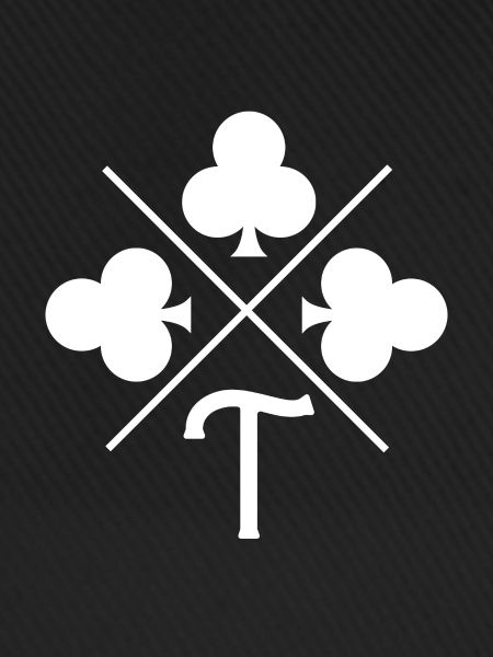 Letter t lucky clover