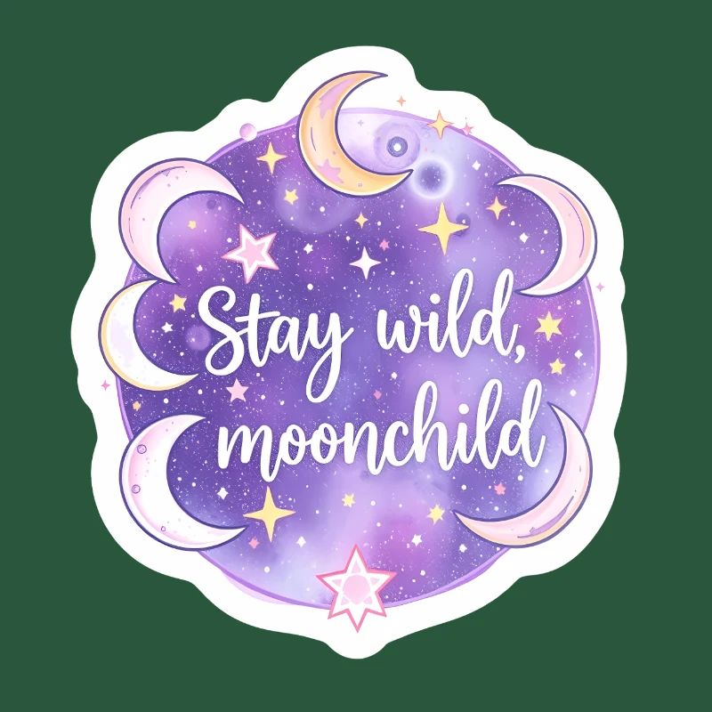 Mystisches Mondkind Himmlische Boho Astrologie