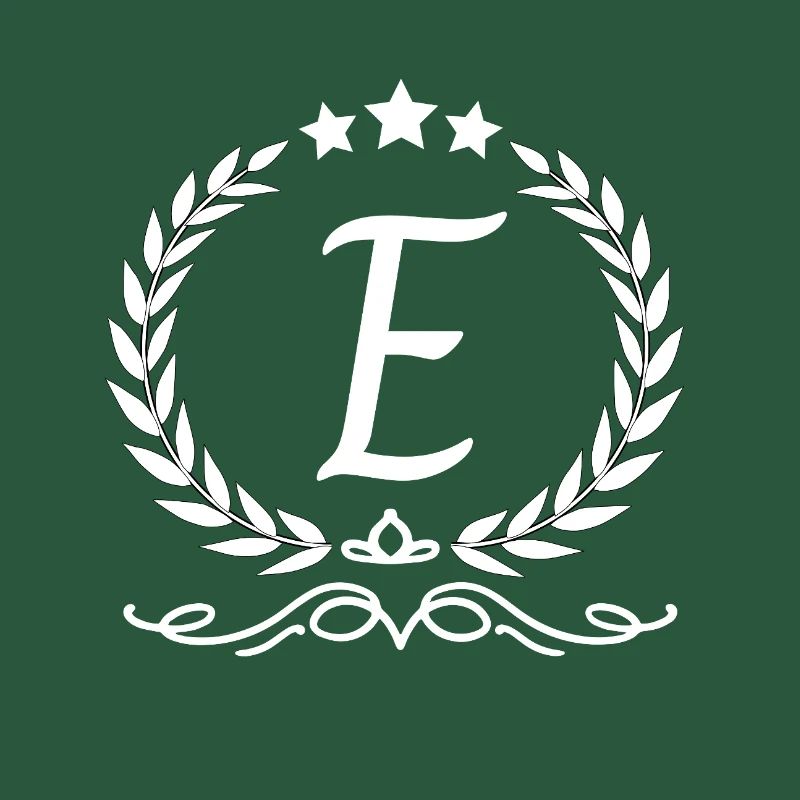 Letter e crown