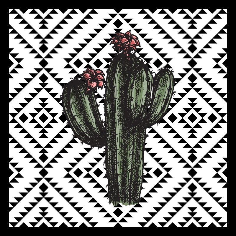 Cactus Geometric Pattern Design