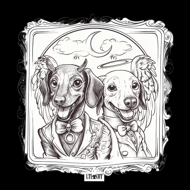 Devil vs. Angel Dachshund