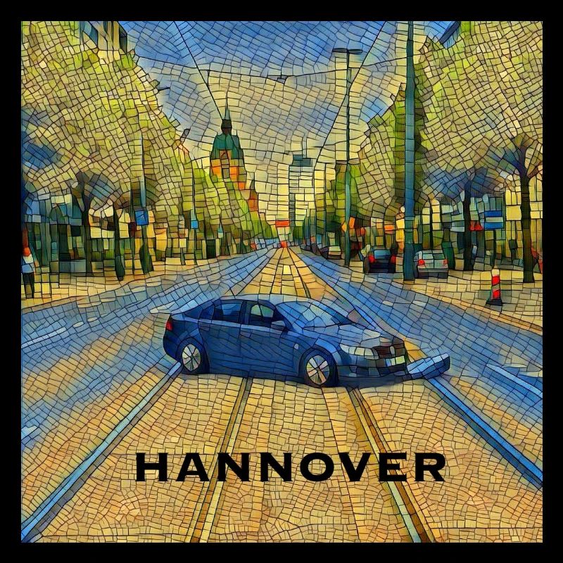 HANNOVER - Auto auf Schiene in „blau/gelb“