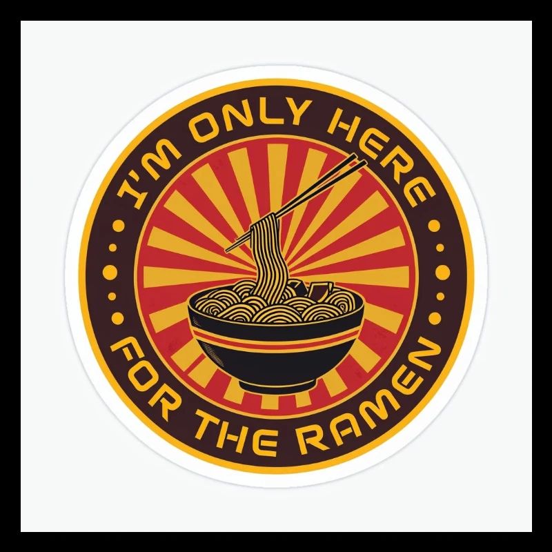 Retro Ramen Bowl Vintage Emblem