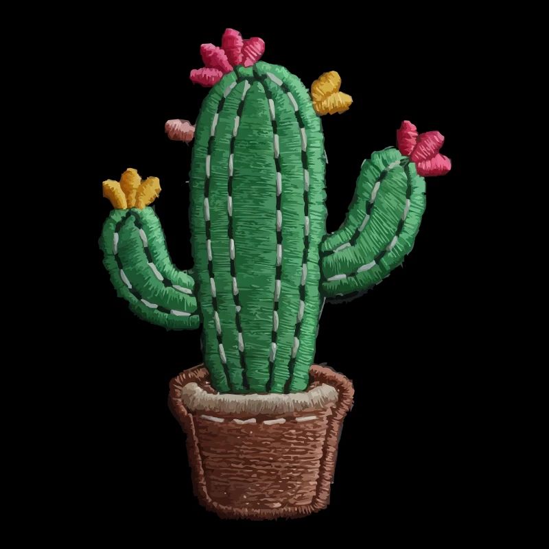 Cactus Brodé