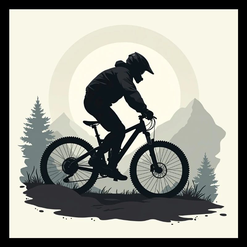 MTB in den Bergen und Wäldern.