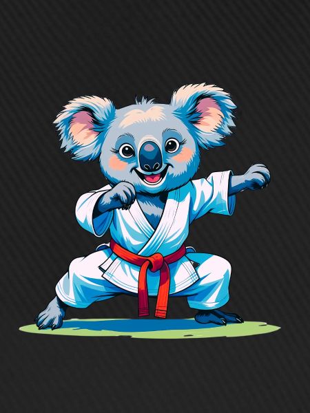 Koala faisant du karaté