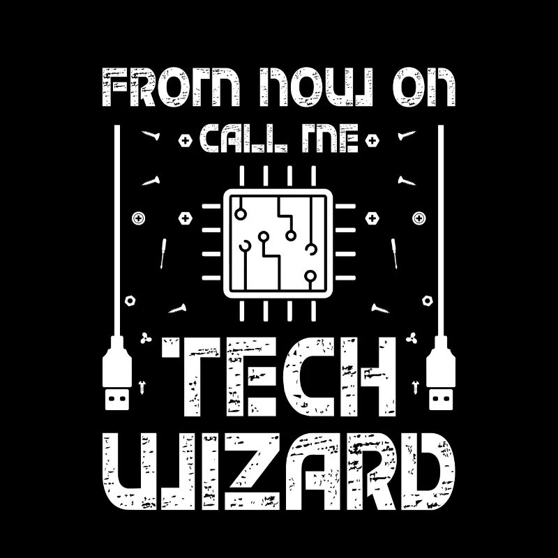 Call Me Tech Wizard Funny IT Support Computer