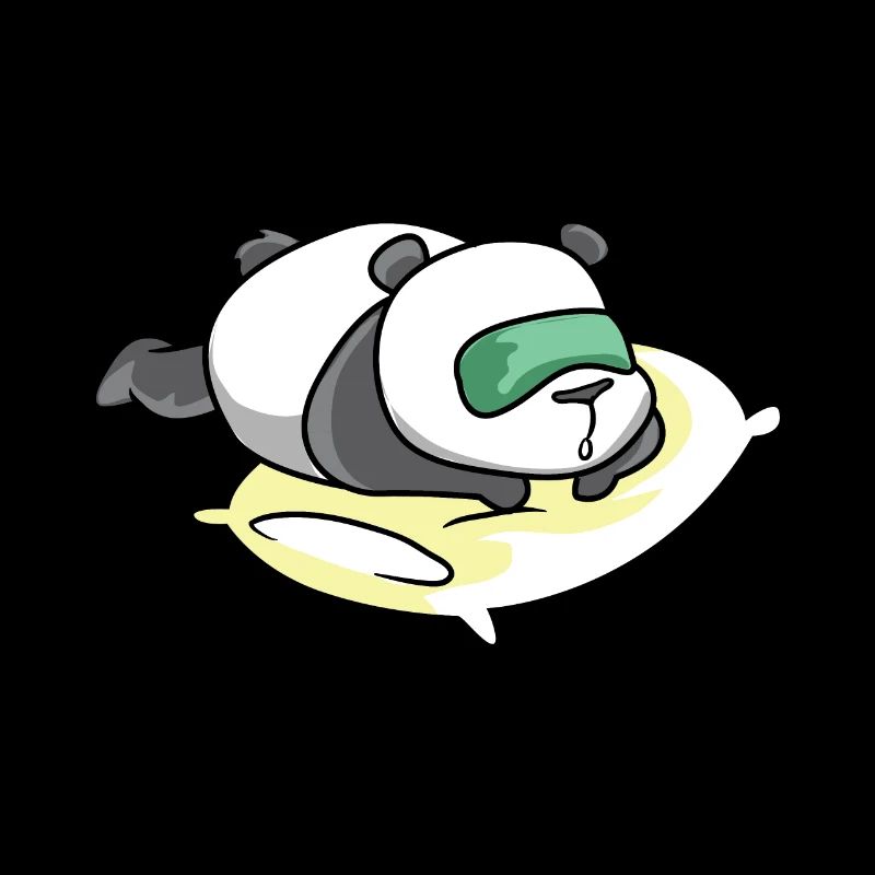 A big white panda is sleeping.
