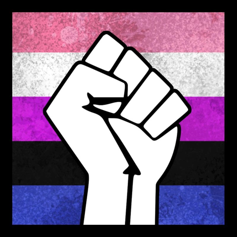 Genderfluid Pride Faust Aufkleber
