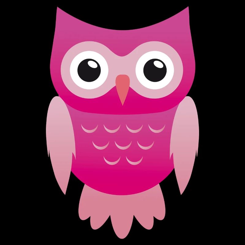 Comic Eule pink im Vector Design