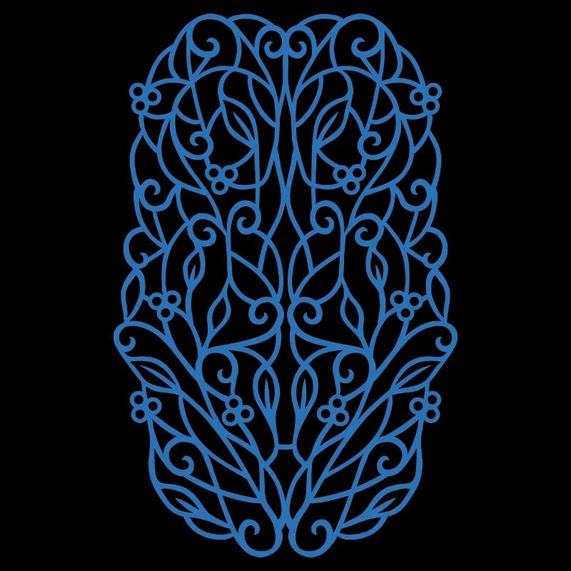 Élément décoratif élégant bleu
