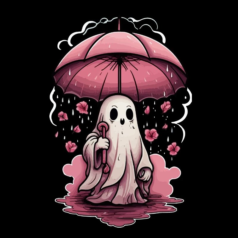 Geist im Regen mit Rosa Regenschirm Geschenk