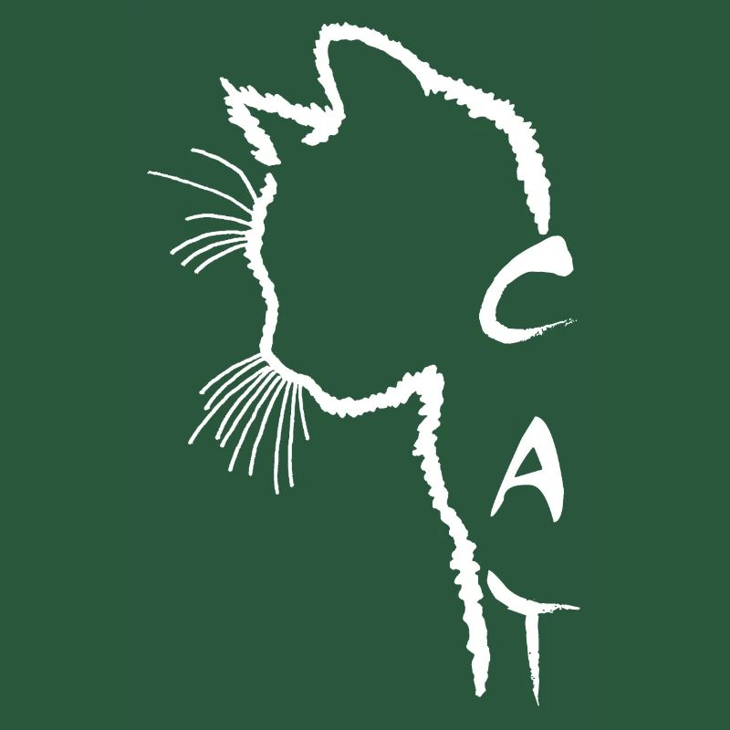Silhouette de chat blanc