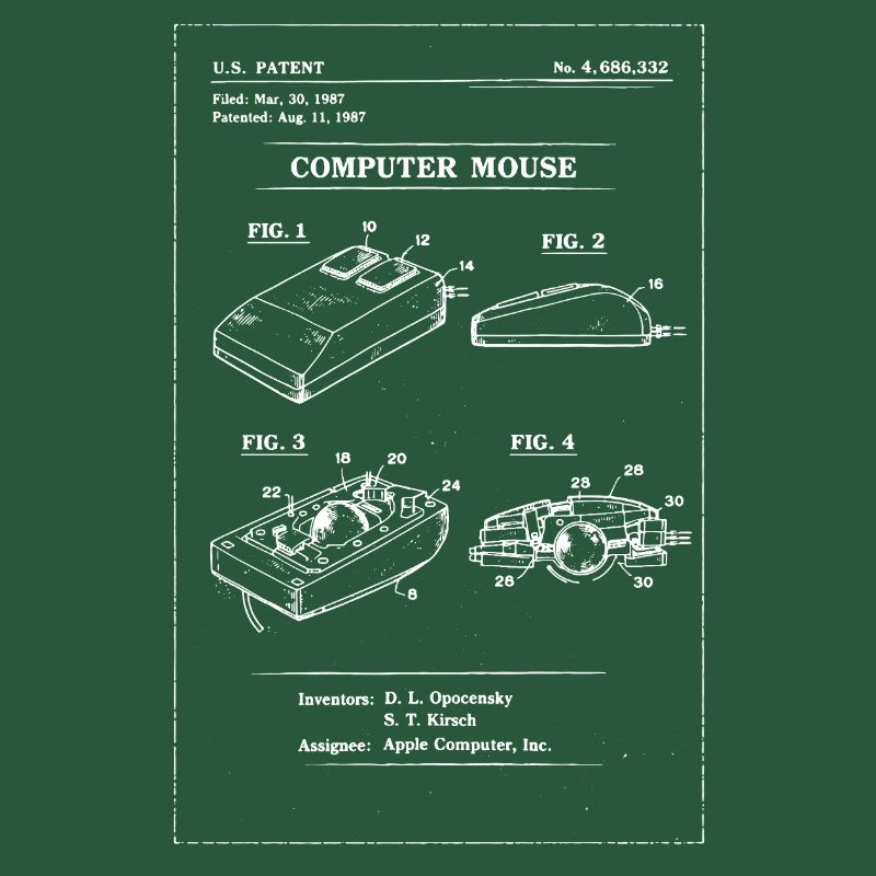 Retro Computer Mouse Blueprint