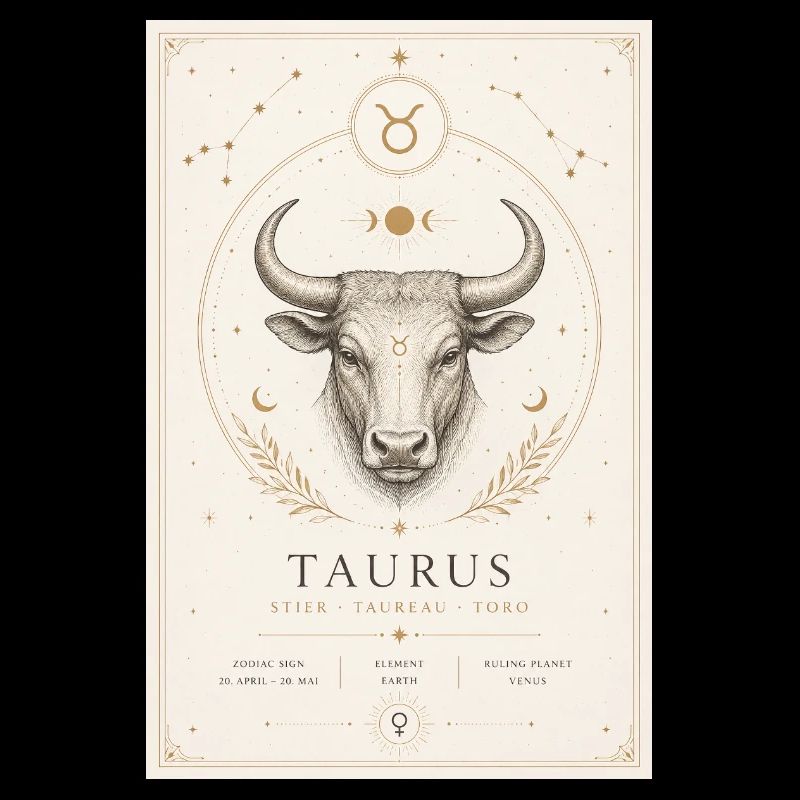 Stier Sternzeichen Kosmos-Illustration