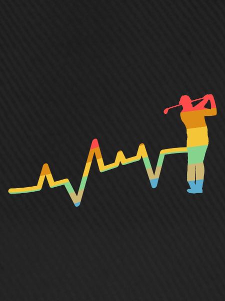 Golfspieler Herzschlag Golf