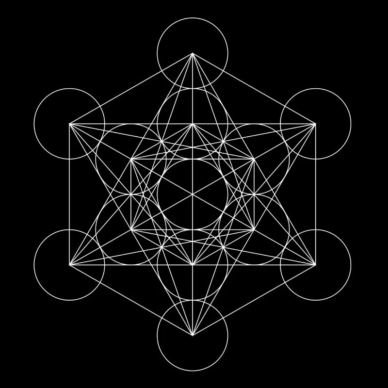 Le cube de Metatron blanc