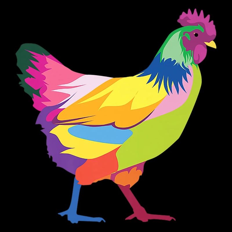 Bunte Huhn Regenbogen Henne